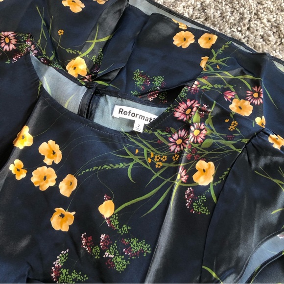 EUC Reformation Birch Silk Dress - Mademoiselle - Picture 5 of 11